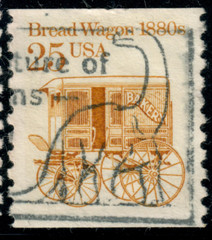 USA – 1985 – Transportation – Bread Wagon 1880s – 25¢ – #3753