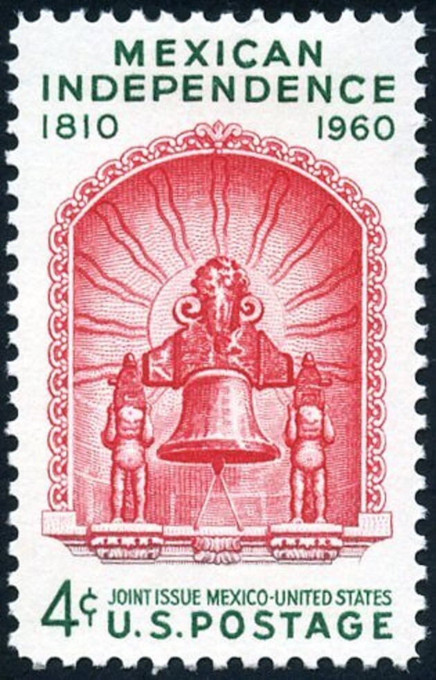 USA 1960 – JOINT ISSUE – Mexican Independence, 150th Anniv. 1810-1960—Sc.#1157