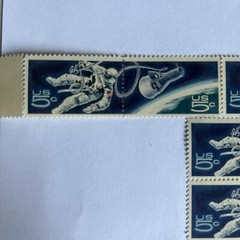 US Postage Astronaut outer Space 5Cents Block Stamps Unused NASA Set Rare NOS