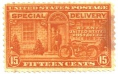 Rare red Special Delivery Stamp