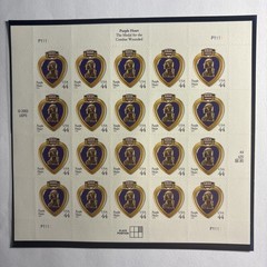 Sheet of (20) 2009 Purple Heart Stamps, $8.80 FV, Scott #4384, MNH