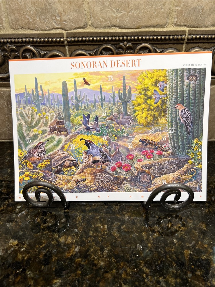 US POSTAGE STAMPS FIRST IN A SERIES «SONORAN DESERT» SHEET OF 10 .33 CENT
