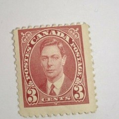 1937 Canada 3 Cent Postage Stamp Of King George VI #C240 UNUSED FREE SHIPPING