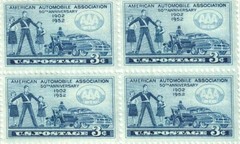 United States 3¢ American Automobile Assoc. AAA Postage Stamp #1007 Pack of 100