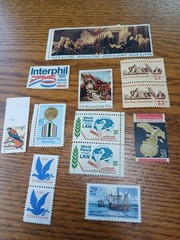 USPS 17 stamps Bicentennial, peace, interphil, bunker hill, 10-29 cents