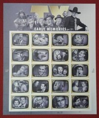 Three Sheets x 20 = 60 of TV EARLY MEMORIES 44¢ US Postage Stamps. USA Sc # 4414