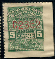 USA – 1932 – Telegraph Stamp – Western Union – 5¢ – #3170
