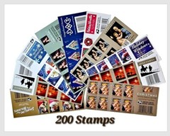 200 Christmas FOREVER STAMPS USPS 10 Booklets HOLIDAYS Holiday
