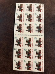 Scott #2719a. 1992. 29c Greetings Christmas Train booklet of 18. MNH.