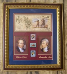 Lewis & Clark Bicentennial USPS Framed Stamp Set – 1804-2004 Commemorative Map