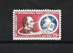 US Stamp- Scott # C66-15c-OG.NH-1963-Air Postal-Montgomery Issue