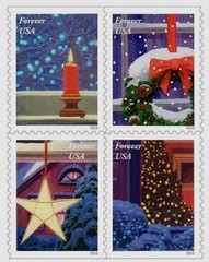 40 FOREVER STAMPS USPS 2 Booklets CHRISTMAS Holiday Windows