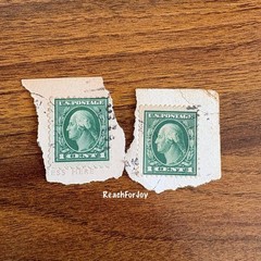 USPS Post Stamp Lot Of 12 Green George Washington Benjamin Franklin Balboa