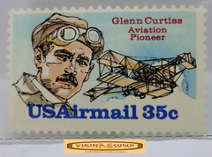 USA Airmail Glenn Curtiss Aviation Pioneer 35 Cents Stamp – #S41415NQ