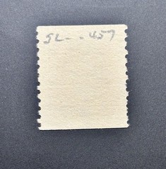 US Stamp Scott #457, Brown, Single Line Watermark, Perf. 10 Vertically
