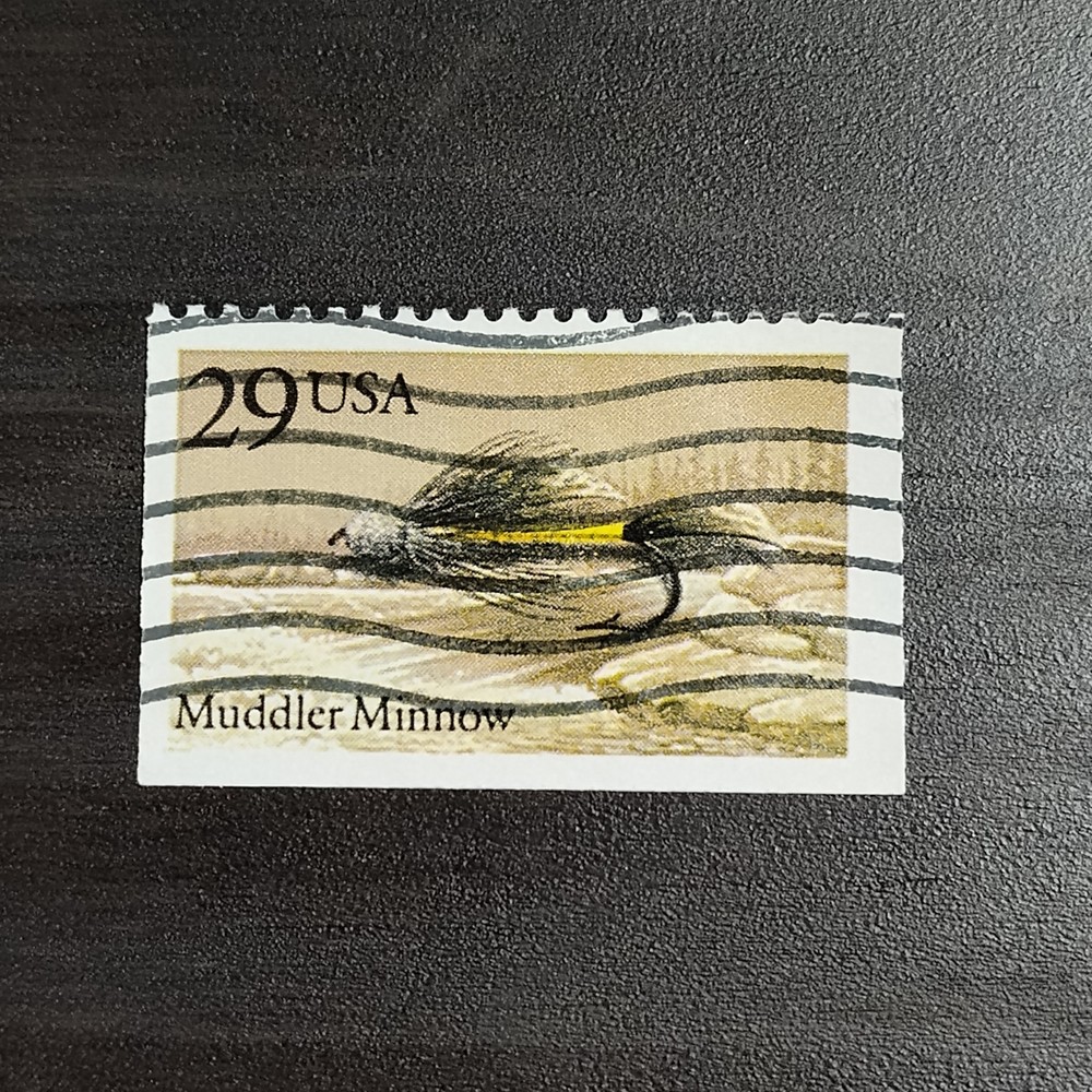 1991: 29 Cents, Fishing Flies: Muddler Minnow, Scott #2549 – Vintage USA Stamp