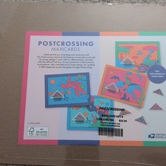 USA Global Postcrossing Stamp Postcard Maxicard Set Of 4 (With 4 Stamps)