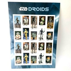 New USPS Star Wars Droids One Complete Sheet of 20 Forever Stamps