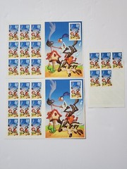 Looney Tunes Road Runner Wile E Coyote 2 Full Sheets + 5 = 25 Postage Stamps