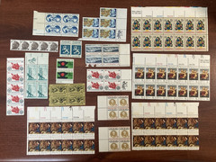 Lot of 99 Unused Vintage US Postal Stamps, Many Christmas Theme, MNH OG