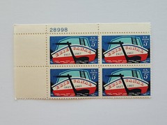 1967 Erie Canal 5c Block of 4 US Postage Stamps Scott #1325 MNH OG