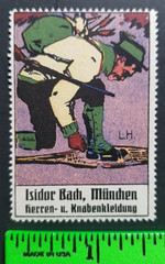 Vintage Isidor Men’s Clothing Munich Germany Poster Stamp