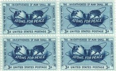 United States Atoms for Peace Atomic Energy 3¢ Postage Stamp #1070 Pack of 100