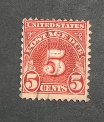 USA – 1930 – Postage Due – Numeral Stamp – 5¢ – Gen2