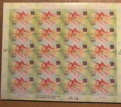 USPS PANE OF 20 OLYMPIC GYMNASTICS STAMPS 42 CENT FACE MNH