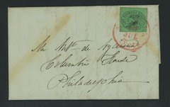 US Local Post Cover Scott #20L4 Boyd’s City Express Post tied On Cover