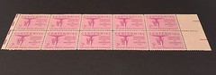 Partial Sheet 3¢ cent Am. Inst. of Architects Stamps Unused US #1089 1957 MNH-OG