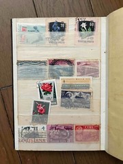 vintage POSTAGE STAMPS collection Book Various countries set