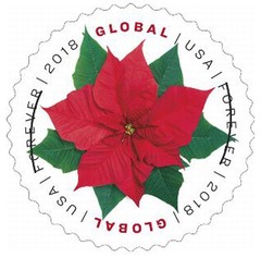 Global Poinsettia 1 Sheet of 10 International First Class 1 10