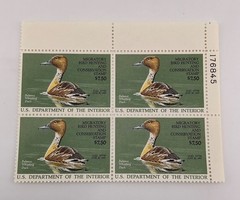1986 US Federal Scott #RW53 Fulvous Whistling Duck Block of 4 MNH