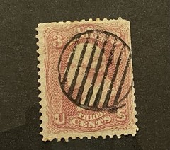 US Early stamps 1800’s Sc #65 fancy cancel good deal!