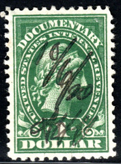 US Stamp – (1914) $1 United States Internal Revenue – Documentary Stamp SC# R217