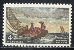 USA 1962 – WINSLOW HOMER, Artist – «Breezin’ Up» – MNH Comm. Stamp – Scott #1207