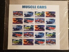 Lot of 8 Sheets Muscle Cars, 50s Fins, Motorcycles Postage Stamp MNH Full Sheets