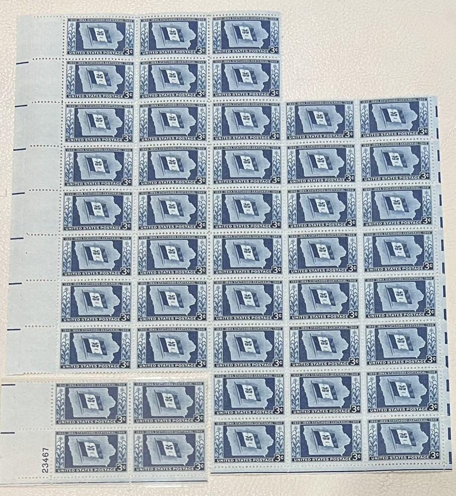 46 Scotts #942 3 cent deep blue Postage Stamps. 1946 Issue. MNH
