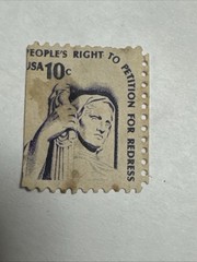 1 Stamp 1977 10c Americana Series: Justice, Imperf. Error