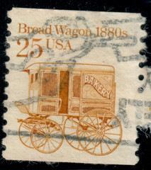USA – 1985 – Transportation – Bread Wagon 1880s – 25¢ – #3754