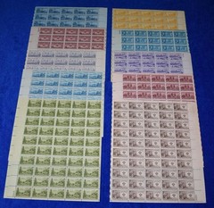 Ten U.S. Postage Full Mint 3 Cent Sheets 1950s Boy Scouts