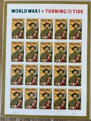 World War I: Turning the Tide Forever Stamps Full Pane of 20 New Sealed