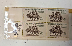 FREDERIC REMINGTON-American Sculptur -Block/4 Collectible MNH 1981 18C Stamps