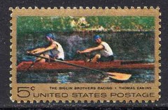 USA 1967 – The Biglin Brothers Racing – Rowing Painting – MNH Stamp – Sc. #1335