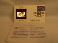 Chewbacca & Han Solo Star Wars Disney 22KT Gold Stamp 1st Day USPS