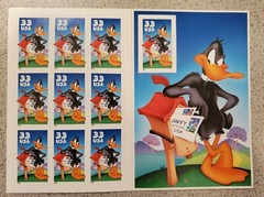 ICS Daffy Duck Warner Brothers Set of 10, 33 cent Stamps.