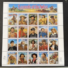 US #2869 Legends Of The West Pane Of 20 – 29c MNH