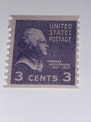 Scott# 842 1939 3 Cent T. Jefferson U.S. Postage Stamp