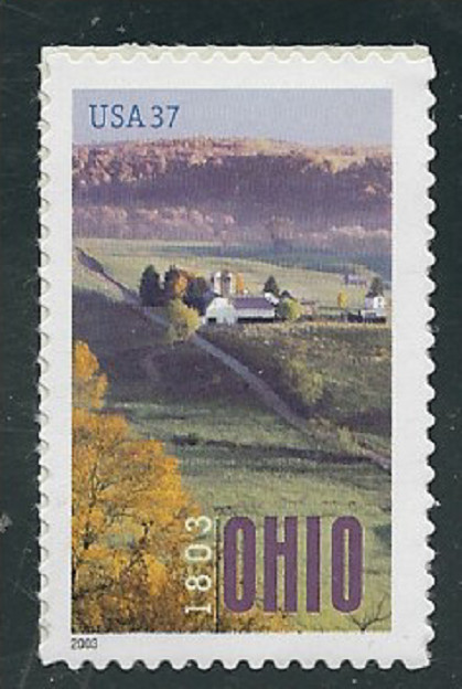 Scott #3773…37 Cent…OHIO…3 Stamps